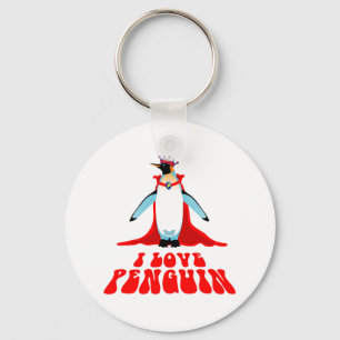 I Kärlek Penguin Nyckelring