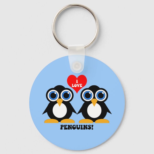 I kärlek penguiner nyckelring (Framsida)