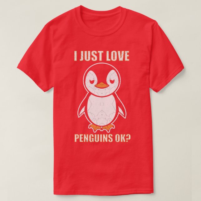 I Kärlek Penguins1 T Shirt (Design framsida)