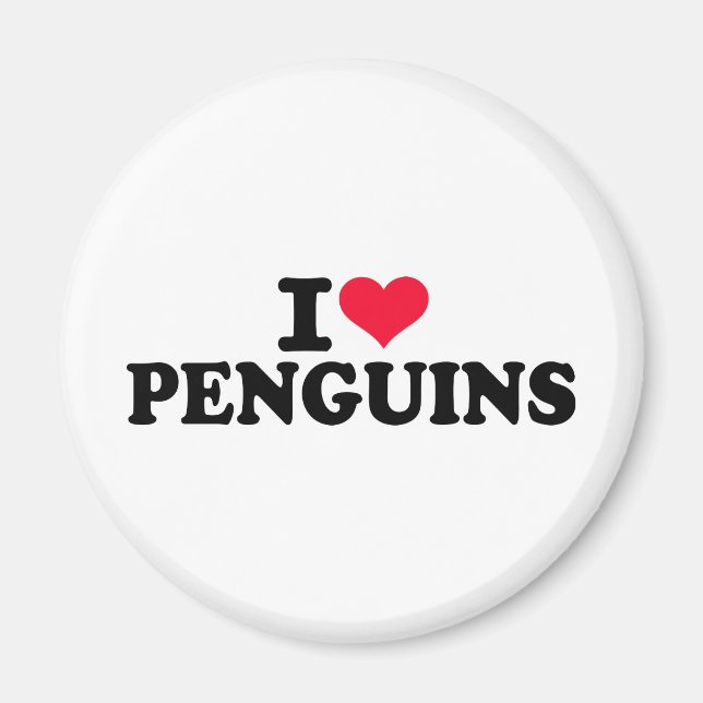 I kärlek Penguins Magnet (Framsidan)