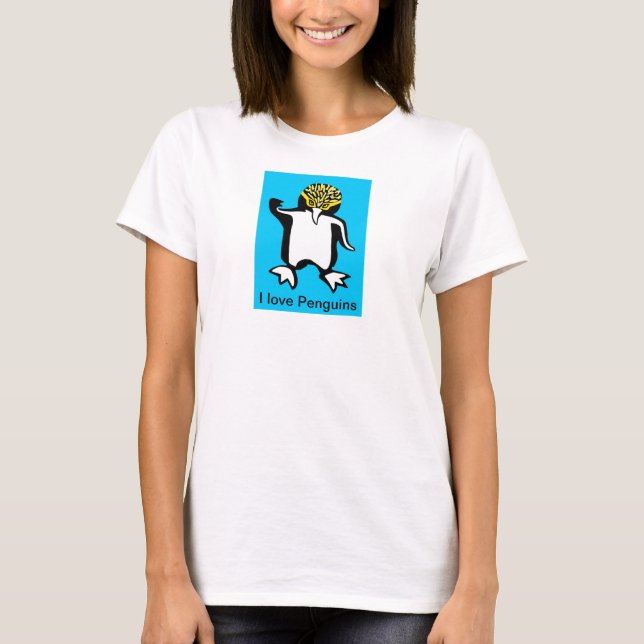 I kärlek PENGUINS - Nature - Antarctica - T Shirt (Framsida)