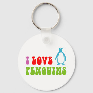I Kärlek Penguins Nyckelring