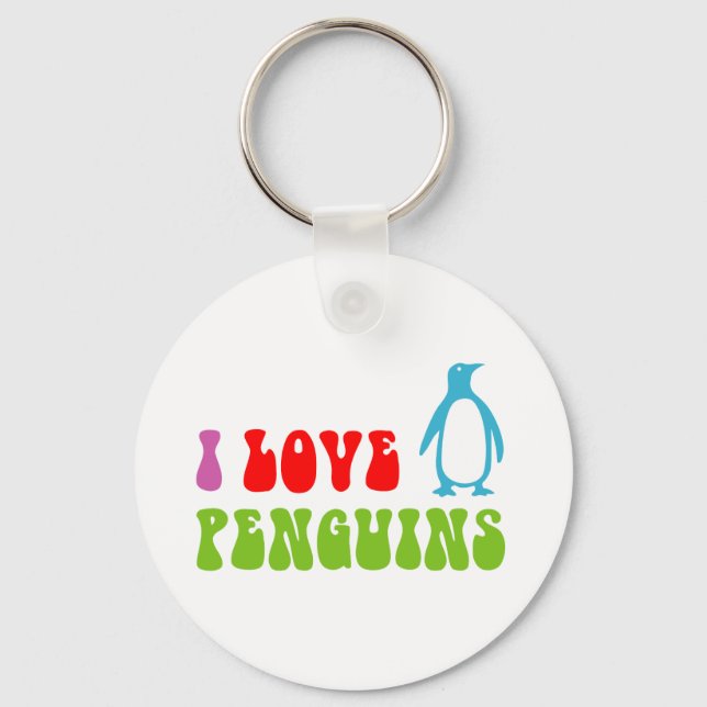 I Kärlek Penguins Nyckelring (Framsida)
