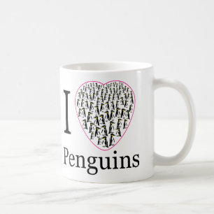 I kärlek penguins rosa kopp