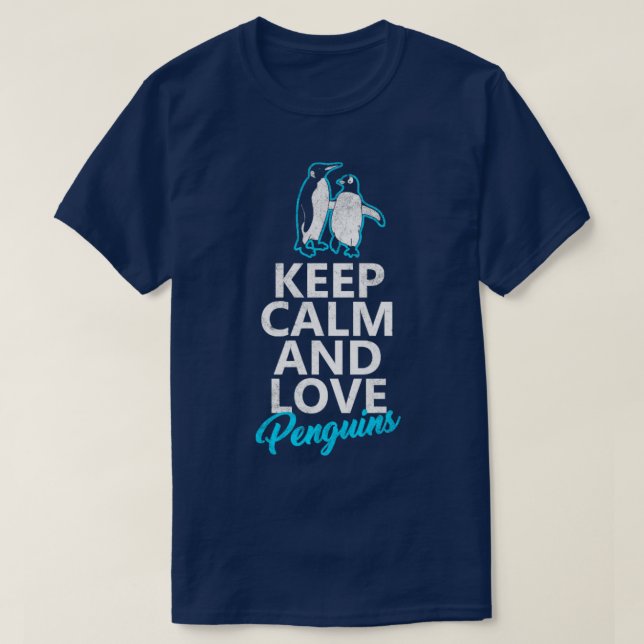 I Kärlek Penguins T Shirt (Design framsida)