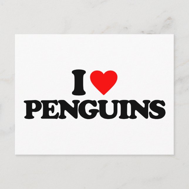 I KÄRLEK PENGUINS VYKORT (Framsida)