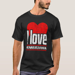 I Kärlek Pennsylvania Best Home State I Heart Penn T Shirt