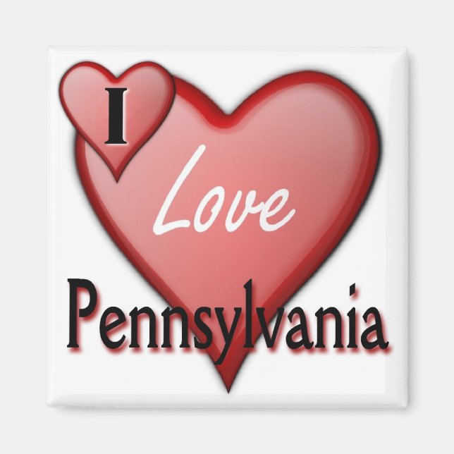 I Kärlek Pennsylvania Magnet (Framsidan)
