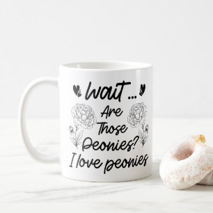 I Kärlek Peonies Peony Flower Älskare Mors dag Rol Kaffemugg