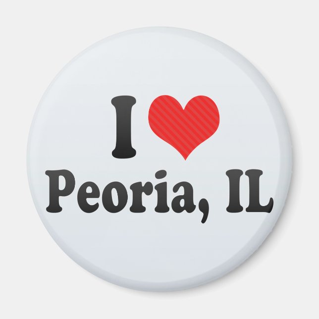 I Kärlek Peoria, IL Magnet (Framsidan)
