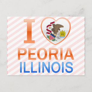 I Kärlek Peoria, IL Vykort