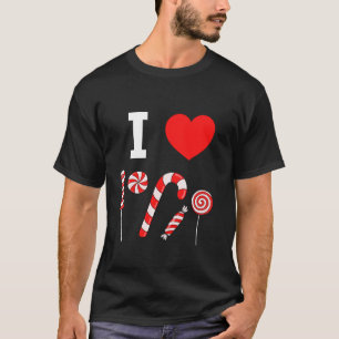 I Kärlek Peppermint Candy cane Långärmad T Shirt