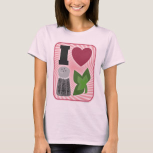 I Kärlek Peppermint Visual Icons Helgdag T Shirt
