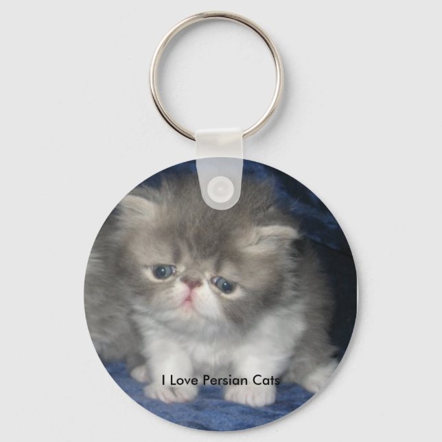 I Kärlek Persian Cats Keychain Nyckelring (Framsida)
