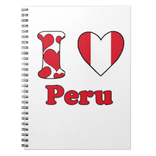 I kärlek Peru Anteckningsbok Med Spiral