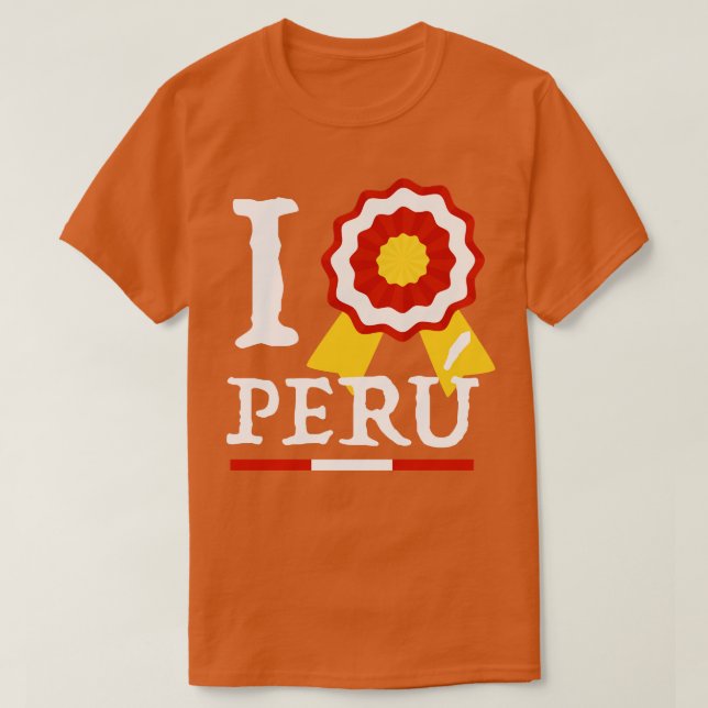 I kärlek Peru Te Amo Peru Escarapela T Shirt (Design framsida)