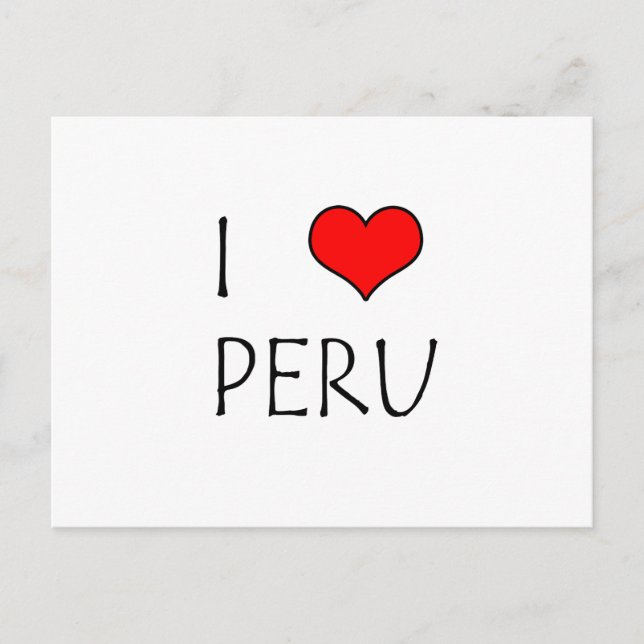 I Kärlek Peru Vykort (Framsida)