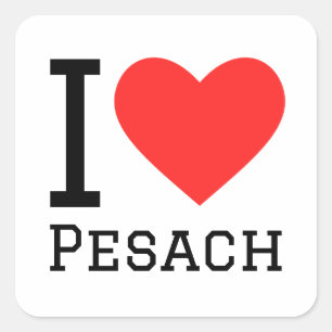 I kärlek Pesach Fyrkantigt Klistermärke