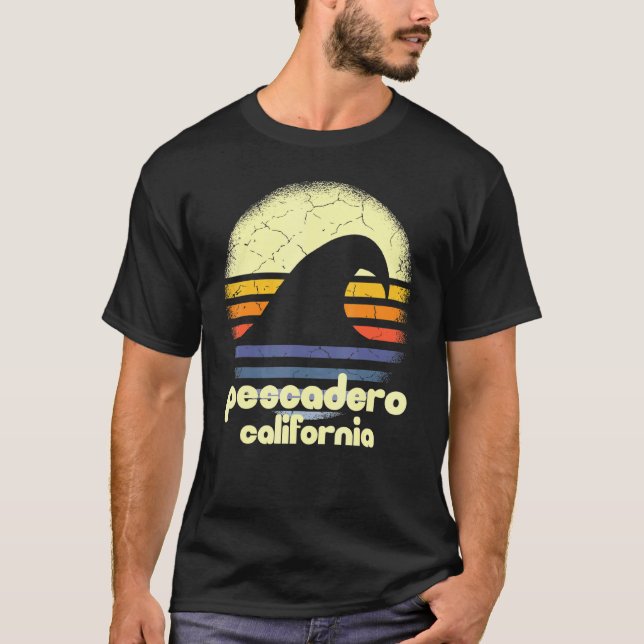 I Kärlek Pescadero Beach California Ocean Wave CA T Shirt (Framsida)