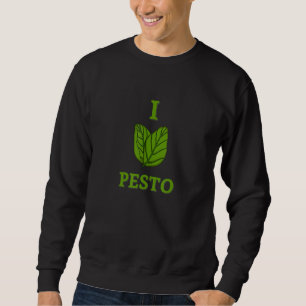 I Kärlek Pesto Cute Foodie Lång Ärmad Tröja