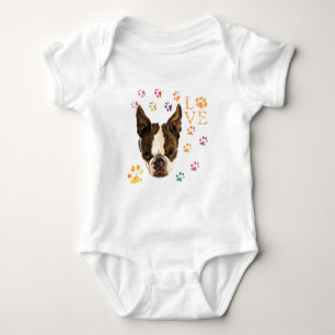 I Kärlek Pet Hund Baby Bodykostym T Shirt