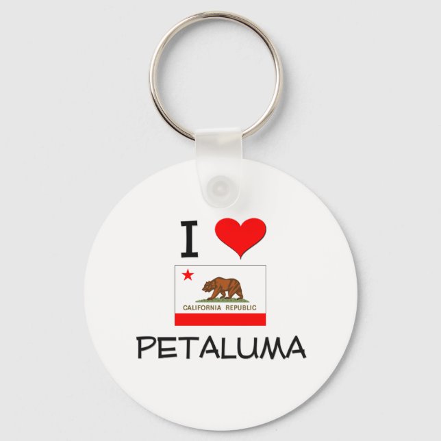 I Kärlek PETALUMA California Nyckelring (Framsida)