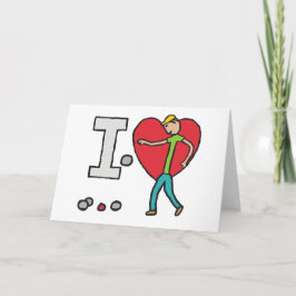 I Kärlek Petanque Kort