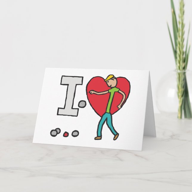 I Kärlek Petanque Kort (Framsida)