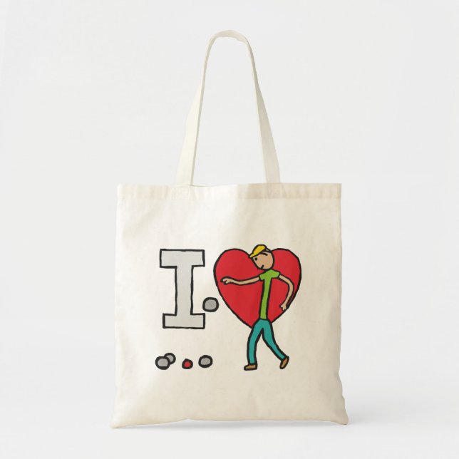 I Kärlek Petanque Tygkasse (Framsidan)