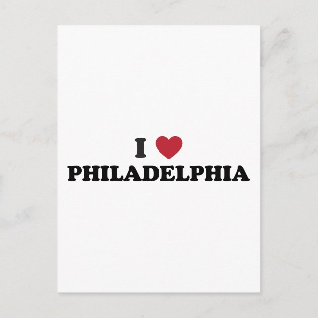I Kärlek Philadelphia Pennsylvania Vykort (Framsida)