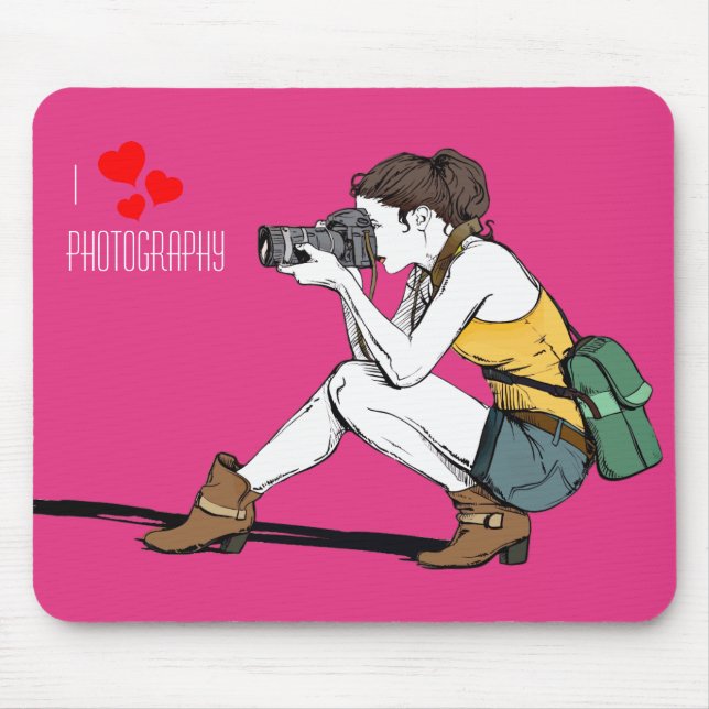 I Kärlek Photography Mousepad Musmatta (Framsidan)