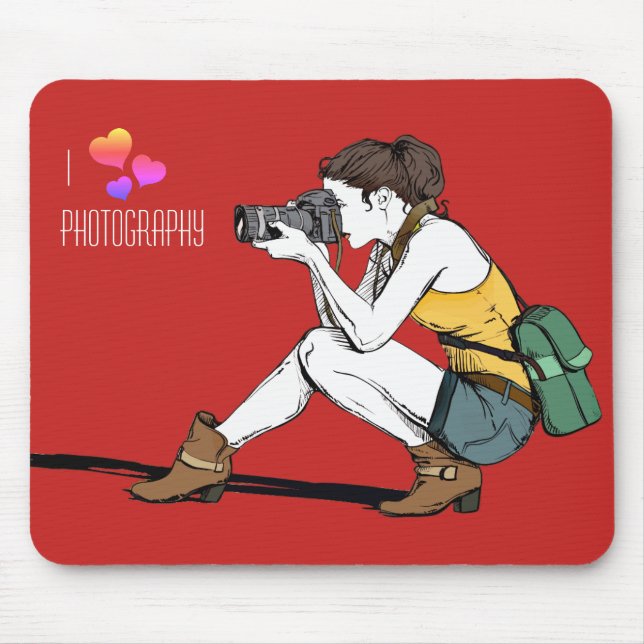 I Kärlek Photography Mousepad Musmatta (Framsidan)