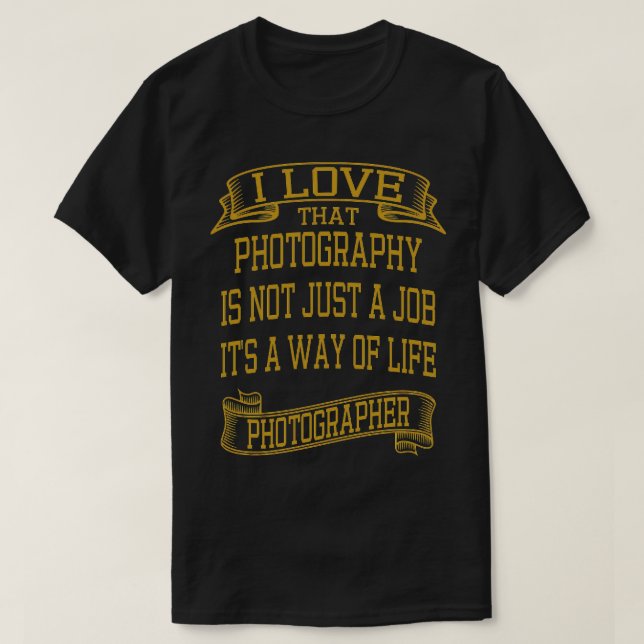 I Kärlek Photography Vintage Stil T Shirt (Design framsida)
