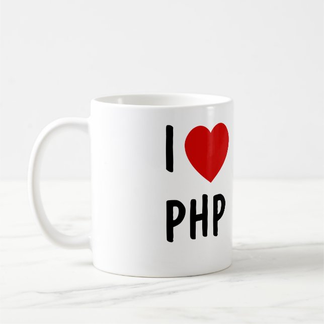 I Kärlek PHP Kaffemugg (Vänster)