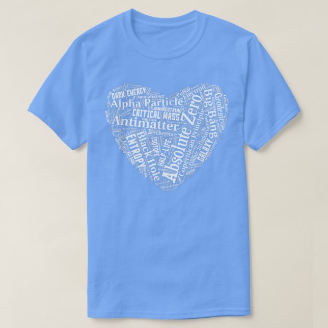I Kärlek Physics - Science Sten T Shirts (Design framsida)