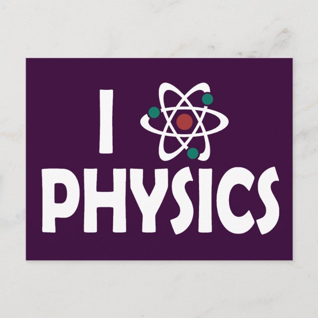 I Kärlek Physics Vykort (Framsida)