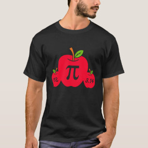 I Kärlek Pi apple Pi Day Math Nerd Paj 3 14 Lärare T Shirt