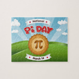 I Kärlek Pi Day Puzzle Pussel