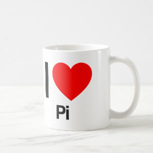 i kärlek pi kaffemugg