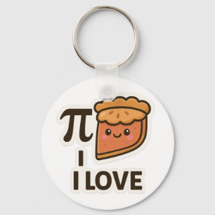 I Kärlek Pi Sticker - Cute Math & Paj Pun Design Nyckelring