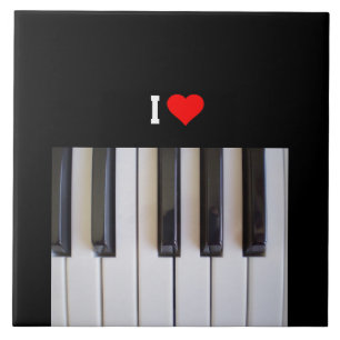 I Kärlek Piano Kakelplatta