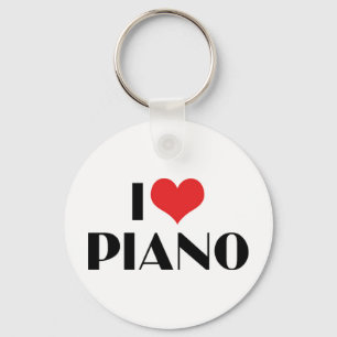 I Kärlek Piano Keychain Nyckelring