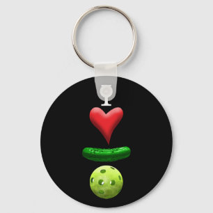 I kärlek Pickleball - Black Nyckelring