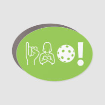 I Kärlek Pickleball (Döv) Magnet