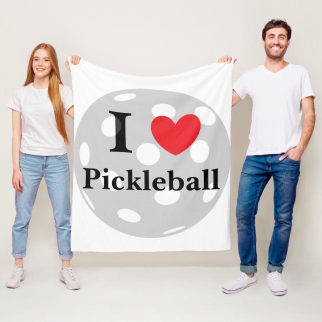 I Kärlek Pickleball Fleecefilt (På plats)