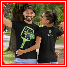 I Kärlek Pickleball Grönt Paddle Cute Sports PHOTO T Shirt