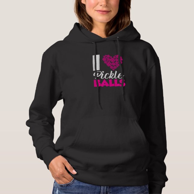 I Kärlek Pickleball Heart Pickle Boll Player Manar T Shirt (Framsida)