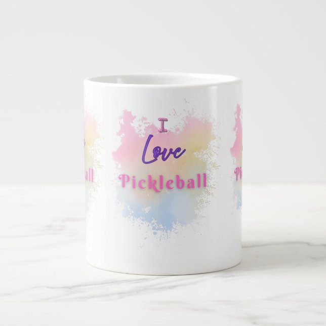 I Kärlek Pickleball Jumbo Mugg (Framsidan)