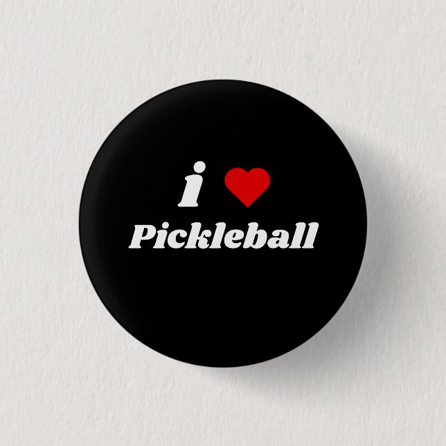 I Kärlek Pickleball Knapp (Framsida)