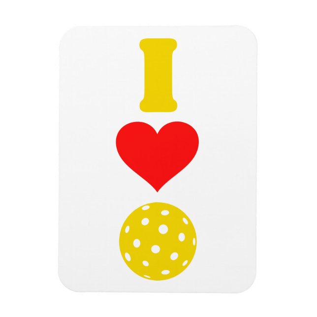 I kärlek pickleball magnet (Vertikal)